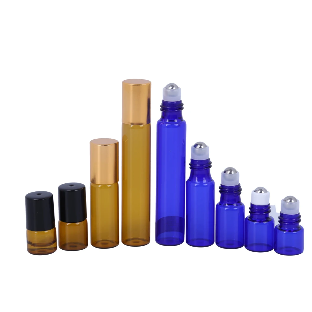 Factory Wholesale High Quality 5ml 10ml 30ml 50ml 100ml Roller Ball Bottle with Caps Custom Bottle Labels