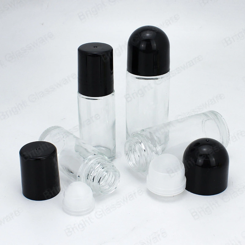 30ml 50ml Glass Roller Bottle Body Fluid Personal Care Glass Roller Bottle with Cap