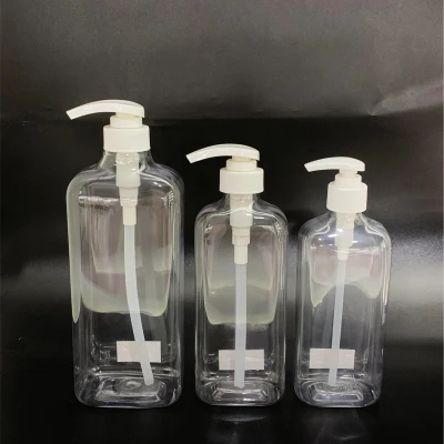 Bouteille en plastique de lotion de shampooing d'emballage cosmétique d'animal familier carré de 250ml 1L