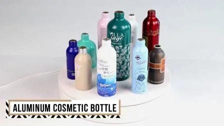 Bouteille en aluminium pour cosmétique sans plastique avec large bouteille de lotion pour le corps pour shampooing