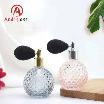 Wholesale100ml Round Cosmetics Packaging Squeeze Airbag Bouteille d'huile essentielle de parfum en verre