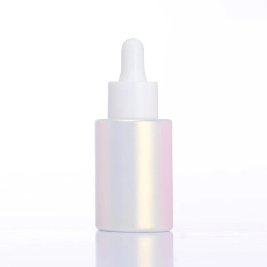 Huile essentielle vide faite sur commande de luxe de 1 once empaquetant la bouteille compte-gouttes en verre épaisse ronde de sérum de visage cosmétique de 30ml